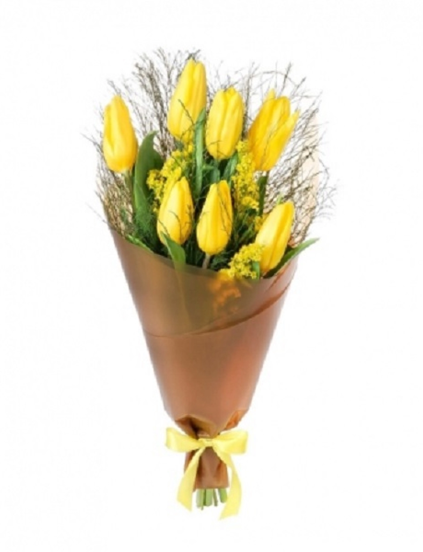 7 sarı lale buketi