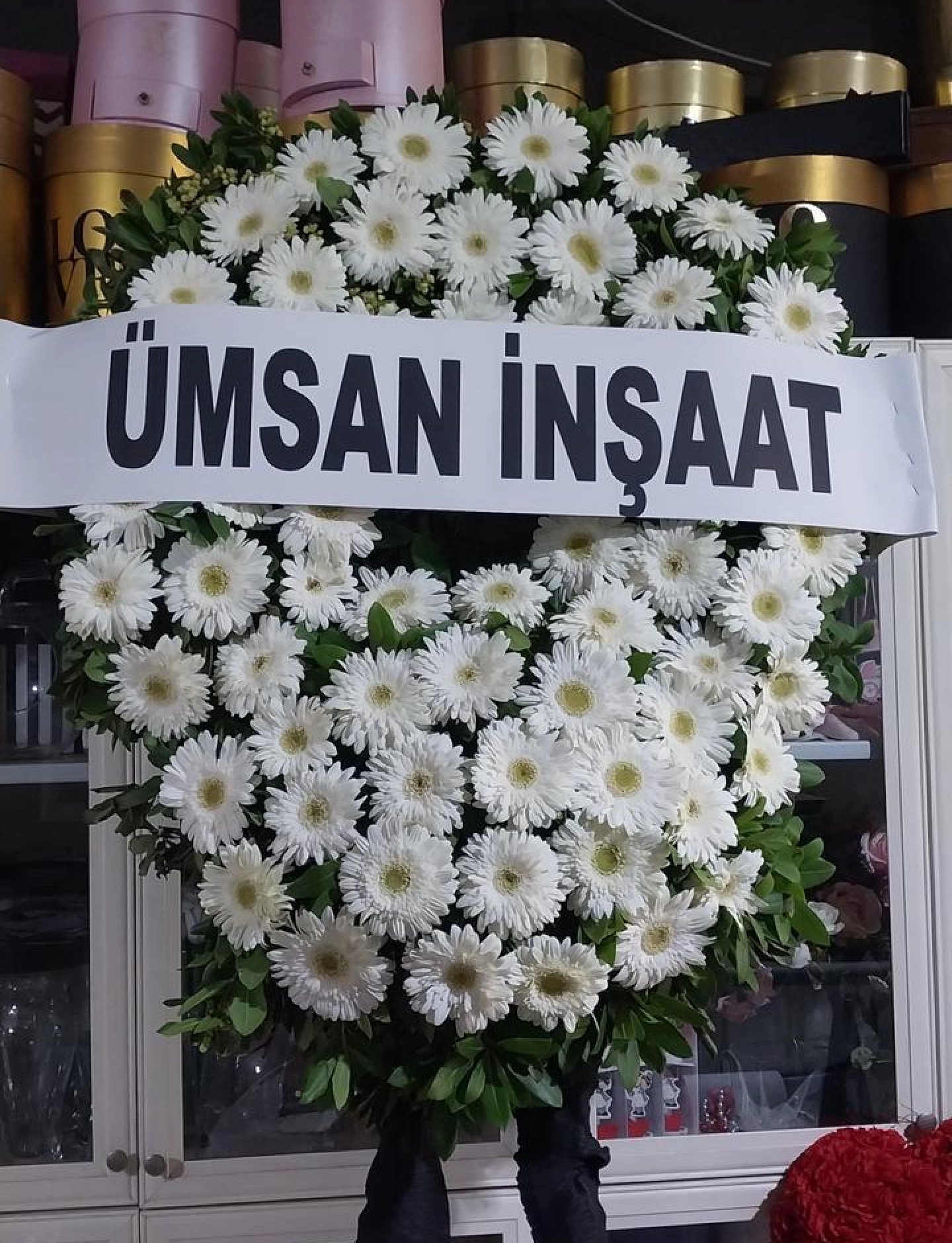 beyaz çember çelenk